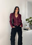 CROPPED blazer BURGUNDY