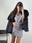 SKORT stile gessato GRAY