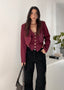 CROPPED blazer BURGUNDY