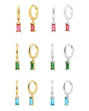 Colors Baguette Silver 925 Hoops