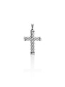 RIBBED CROSS charm