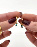 Colors Baguette Silver 925 Hoops