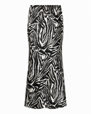 Gonna ZEBRA STRIPED satin lunga