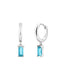 Colors Baguette Silver 925 Hoops