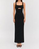 SPARKLE cut-out dress LUNGO black