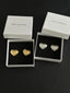 RIBBED HEART earrings