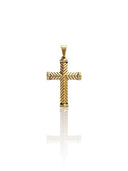 RIBBED CROSS charm
