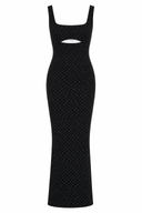 SPARKLE cut-out dress LUNGO black