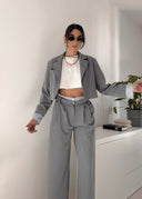 CO-ORD blazer + pantaloni sartoriali GRAY