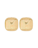 RIBBED SQUARE earrings