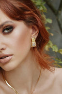 SHINY DOUBLE SQUARE Earrings