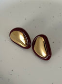 IRREGULAR burgundy earrings
