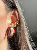 IRREGULAR burgundy earrings