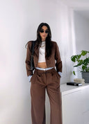 CO-ORD blazer + pantaloni sartoriali MARRONE